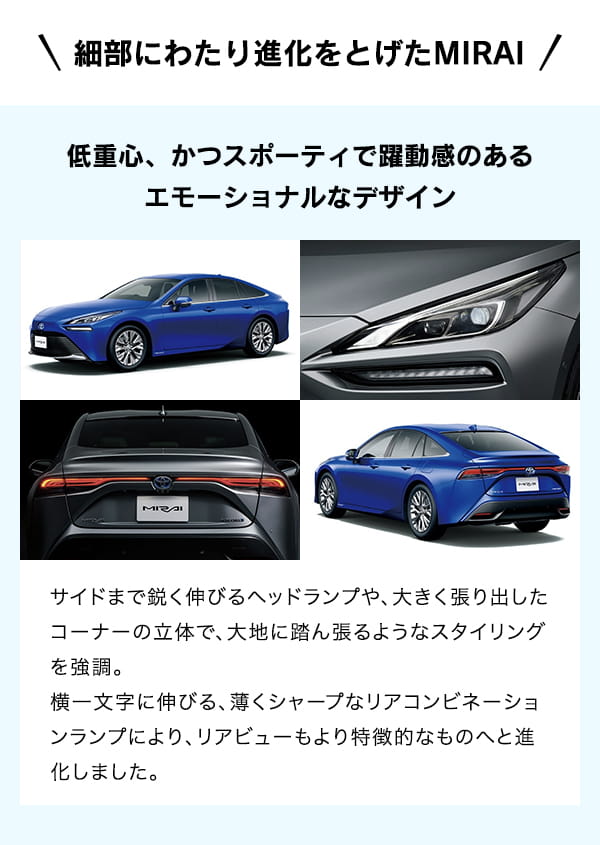 細部にわたり進化をとげたMIRAIのブロック